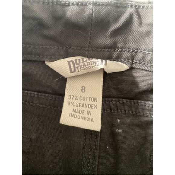 Duluth Trading Co Brown Canvas Cargo Shorts Sz 8 Stretch Womens - Picture 3 of 8